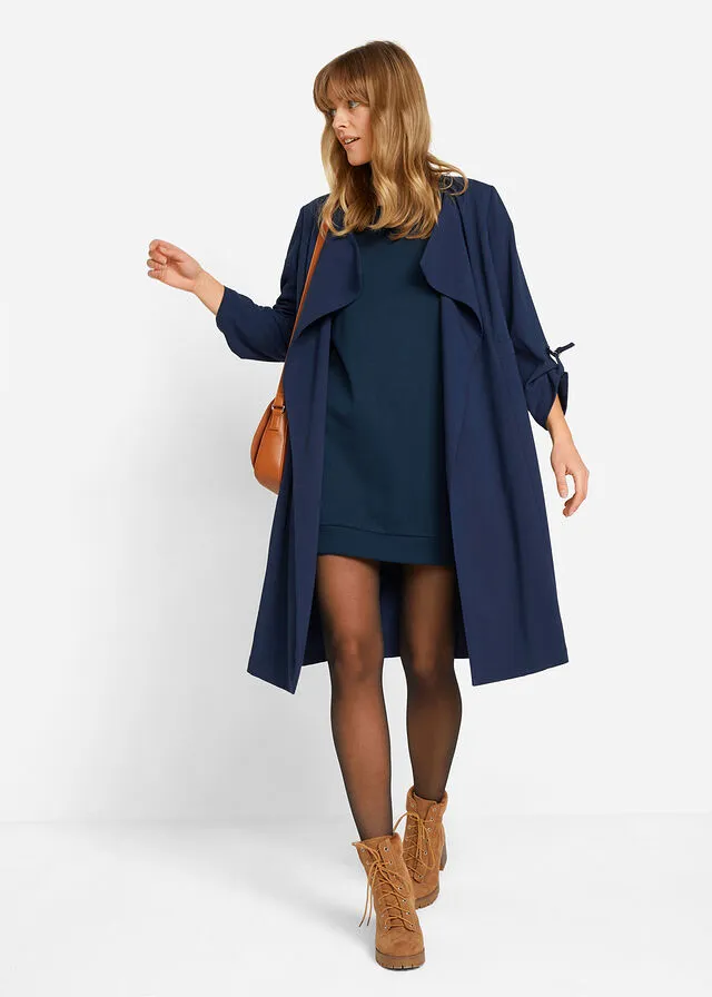 Vestido tipo sudadera con mangas raglán Azul marino