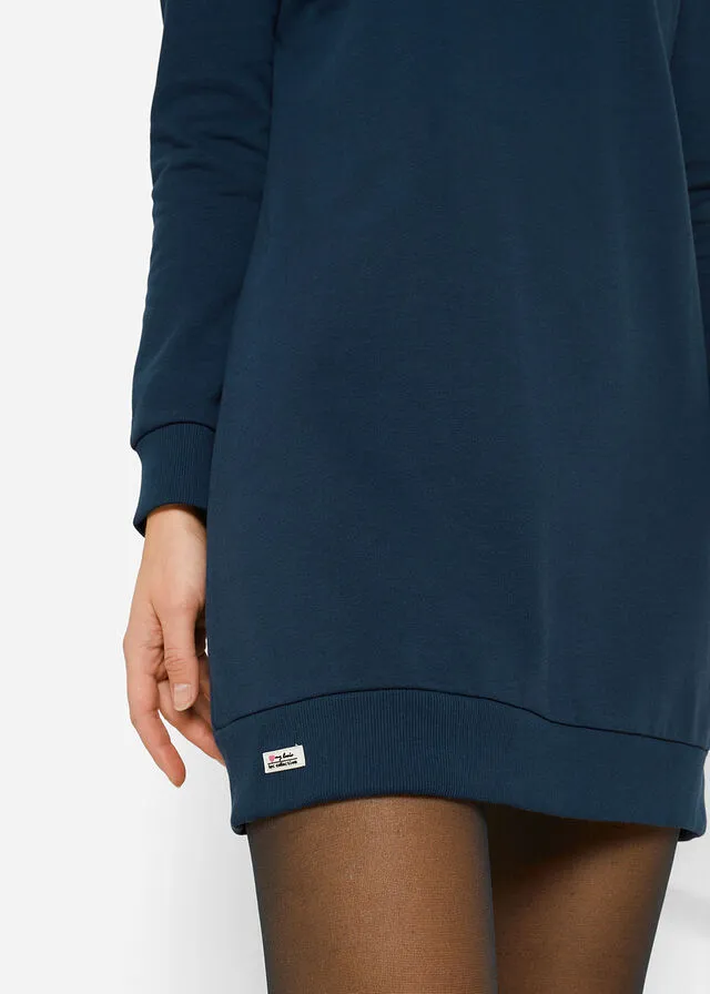 Vestido tipo sudadera con mangas raglán Azul marino