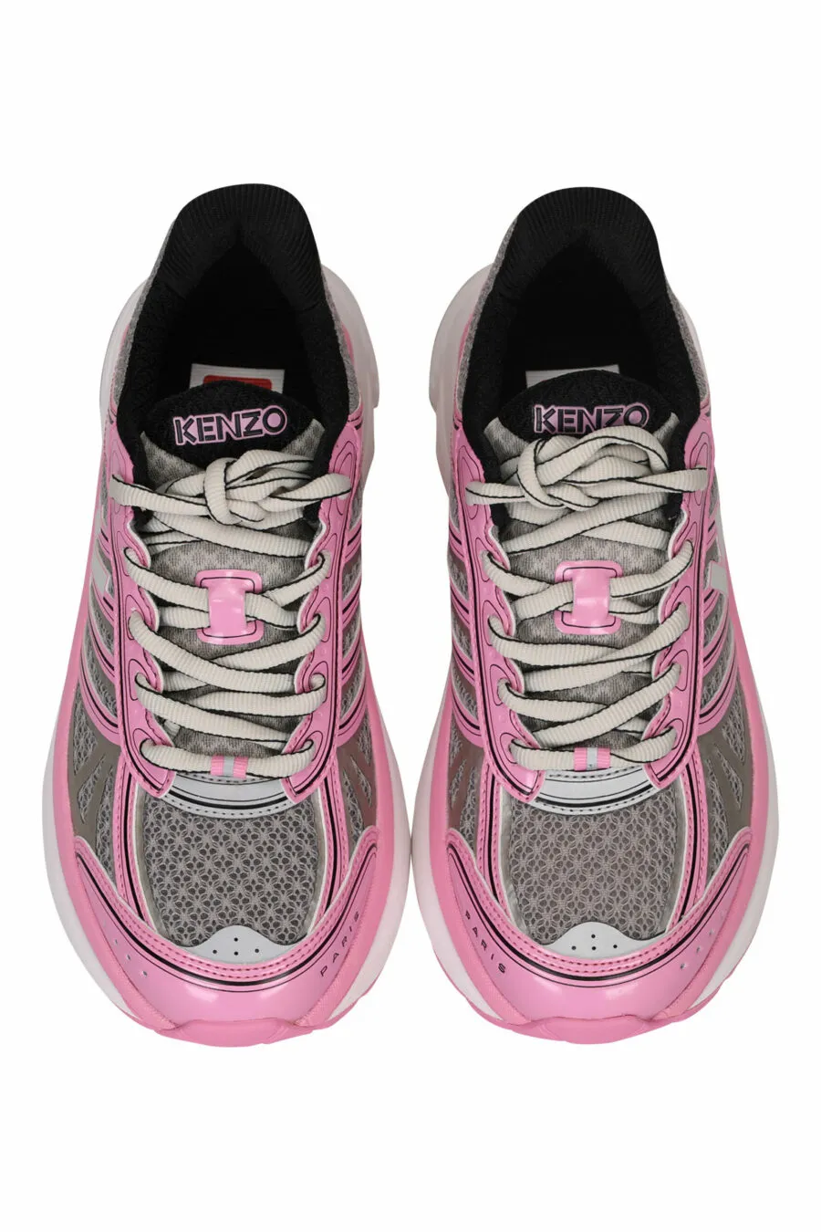 Zapatillas grises con rosa 