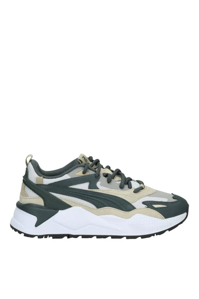 ZAPATILLAS GRISES CON VERDE 