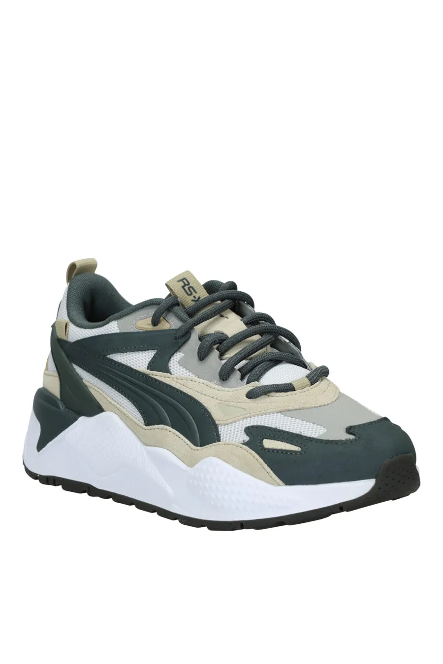ZAPATILLAS GRISES CON VERDE 