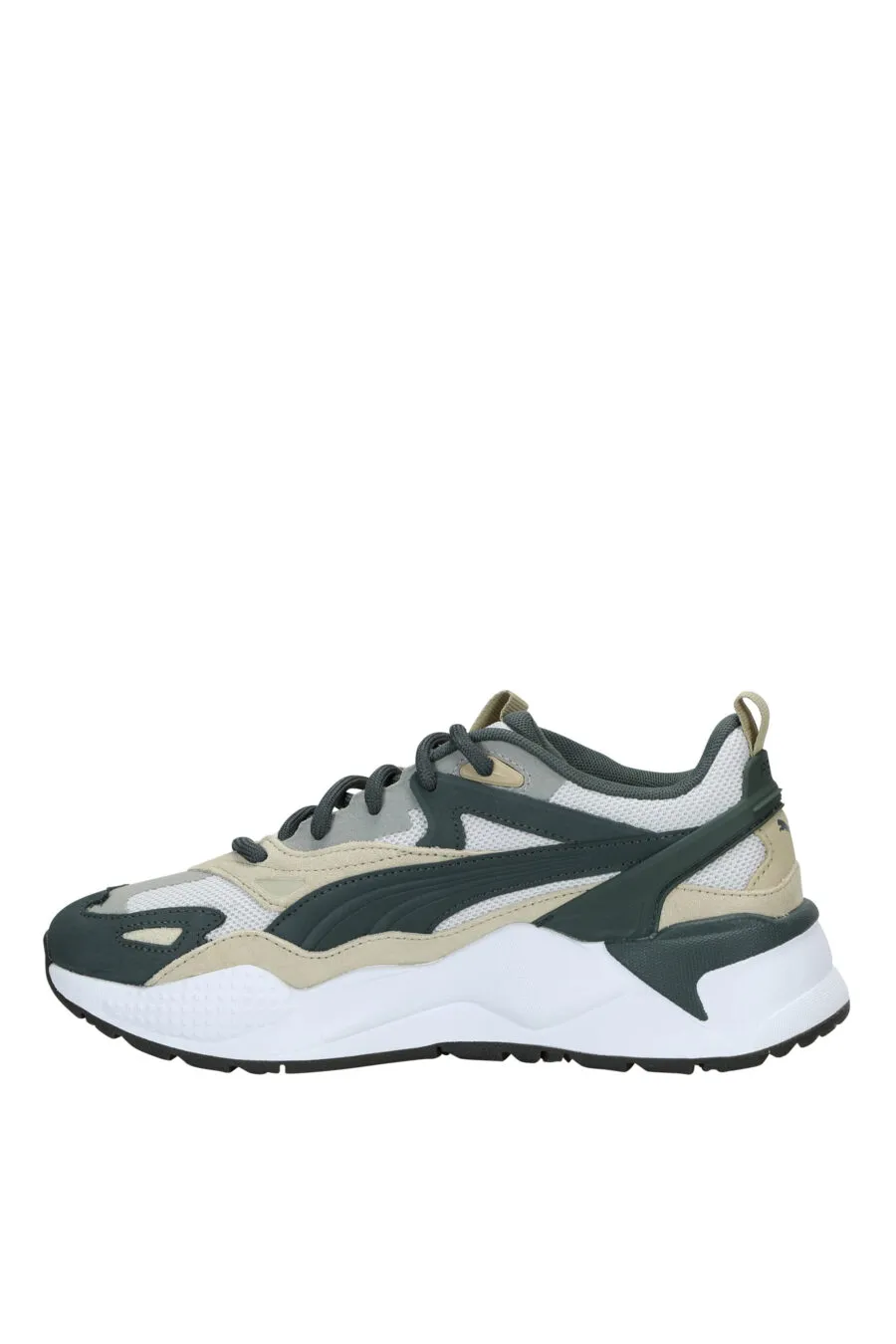 ZAPATILLAS GRISES CON VERDE 
