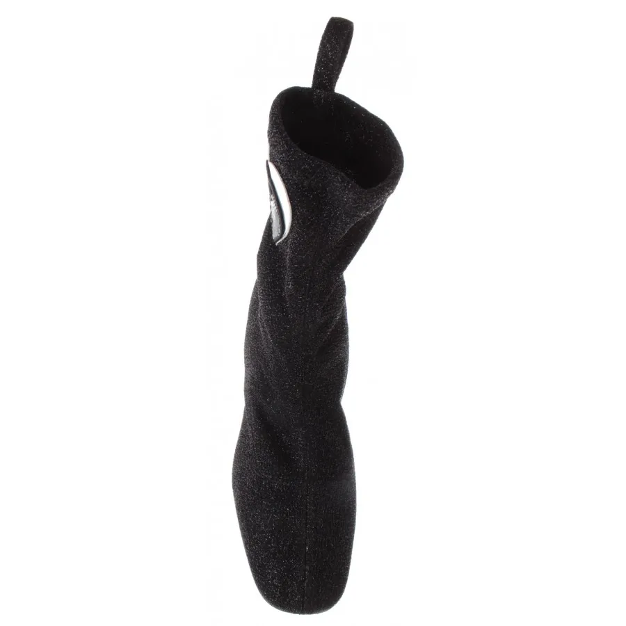 Zapatos Mujer Botines LOVE MOSCHINO Talon 70 Lurex Stretch Negro