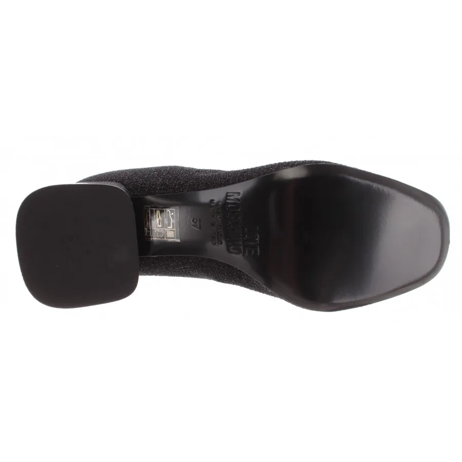 Zapatos Mujer Botines LOVE MOSCHINO Talon 70 Lurex Stretch Negro