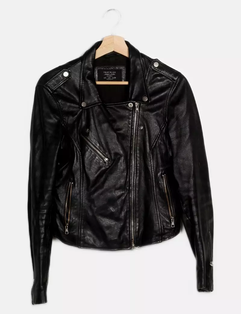 Zara Chaqueta biker Piel