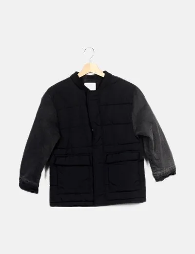 Zara Chaqueta negra combinada